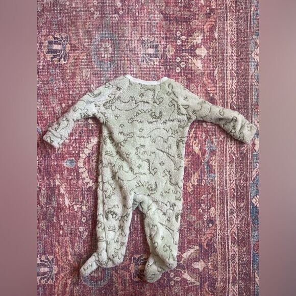 Stitch & Stone 3M Cozy Green Dinosaur Kids One Piece - Picture 6 of 7